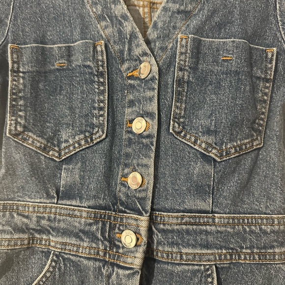 Zara mid blue mini denim dress - Picture 6 of 8